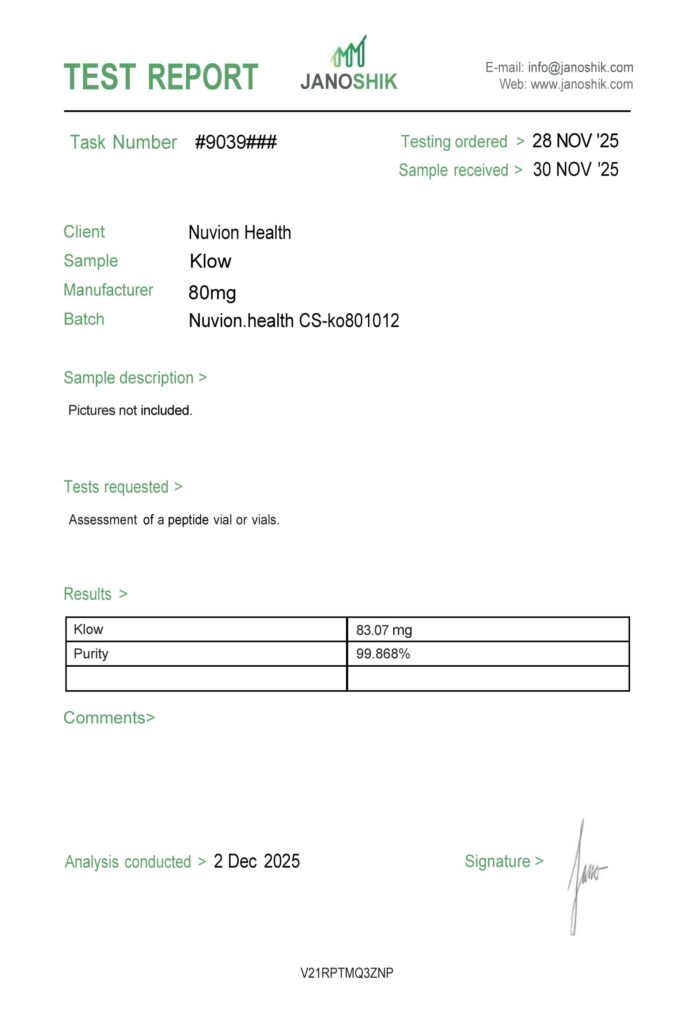 KLOW COA report