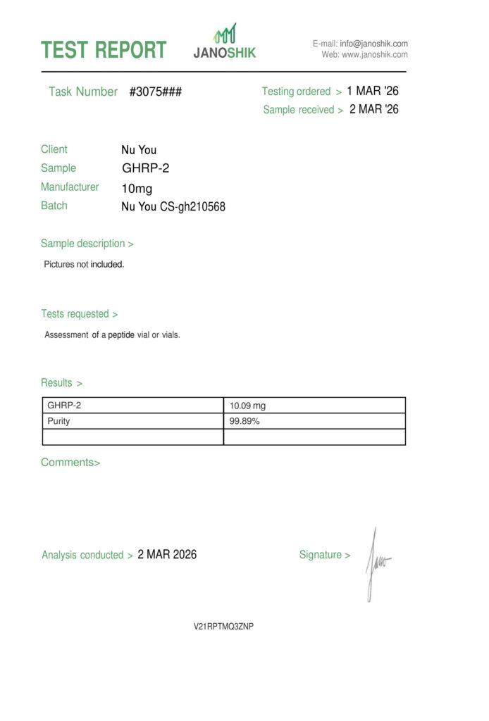 GHRP-2 COA report